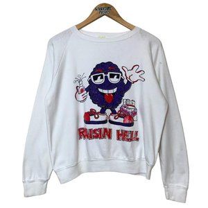 80’s Vintage The California Raisins “Raisin Hell” Sweatshirt- White